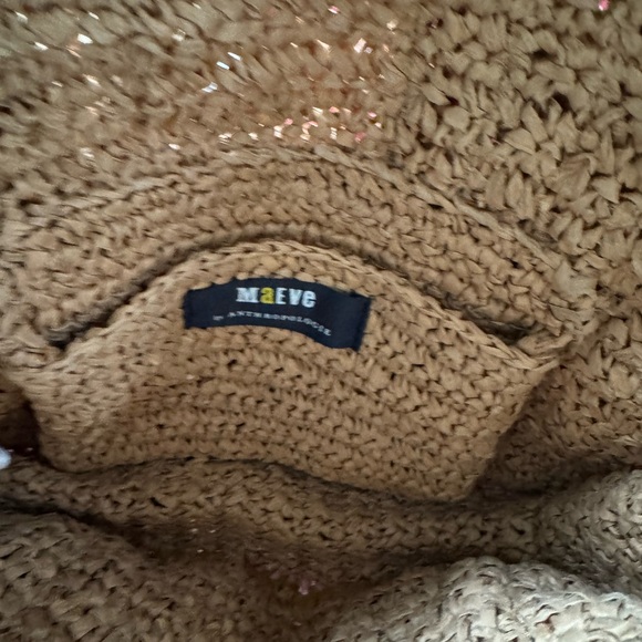 ANTHROPOLOGIE MAEVE RUFFLED STRAW RAFFIA BAG IN MULTI COLORS NEW - Picture 6 of 11
